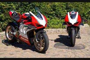Carenage Racing Peint Ducati Panigale V4 V4S 2020 - 2021 de Pare-bouee coque Neoprene + crochets rapide - MXPCRV12773