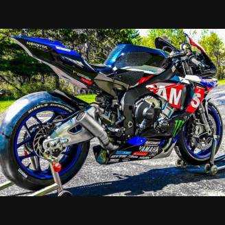 Carenado Racing Pintado Yamaha R1 2015 - 2019 + tornillos, tornillos rapidos -MXPCRV12873
