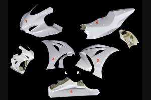 Suzuki Gsxr 1000 2017 - 2021 fairings in 5 Pieces without front fender - MXPCRD6973