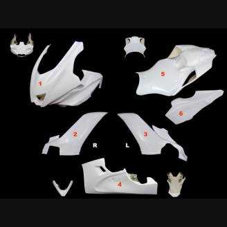 Yamaha R6 2017 - 2021 fairings in 5 Pieces without front fender - MXPCRD7006