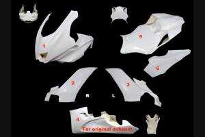 Yamaha R6 2017 - 2021 fairings in 5 Pieces without front fender - MXPCRD7006