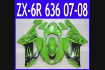Painted street fairings in abs compatible with Kawasaki ZX6R 2007 - 2008 - MXPCAV1847