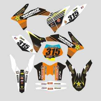 Kit Autocollants compatible avec per KTM EXC EXC-F 200 250 450 2003 - MXPKAD13398