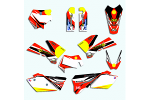 Kit adesivi compatibile con per KTM EXC EXC-F 200 250 450 2005 - 2007 - MXPKAD13422