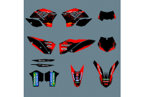 Kit Autocollants compatible avec per KTM EXC EXC-F 200 250 450 2008 - 2011 - MXPKAD13425