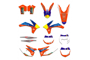 Kit Autocollants compatible avec per KTM EXC EXC-F 125 200 250 350 450 2012 - 2013 - MXPKAD13430