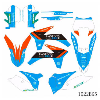 Kit Autocollants compatible avec per KTM EXC EXC-F 125 200 250 350 450 2012 - 2013 - MXPKAD13435