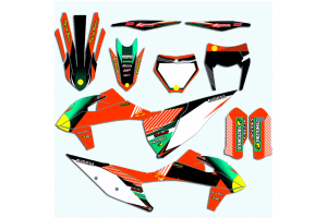 Kit adesivi compatibile con per KTM EXC EXC-F 200 250 300 350 450 2020 - 2021 - MXPKAD13455