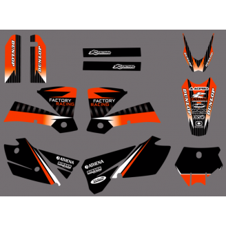 Kit adesivi compatibile con per KTM SX 125 200 250 300 350 450 2013 2016 - MXPKAD13380