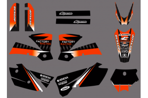 Kit adesivi compatibile con per KTM SX 125 200 250 300 350 450 2013 2016 - MXPKAD13380
