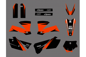 Kit Autocollants compatible avec per KTM SX 125 200 250 300 350 450 2013 2016 - MXPKAD13480