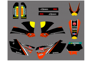 Kit adesivi compatibile con per KTM SX 125 200 250 300 350 450 2013 2016 - MXPKAD13482