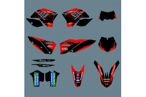 Kit adesivi compatibile con per KTM SX 125 200 250 300 350 450 2007 2010 - MXPKAD13485