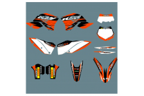 Kit de pegatinas compatible con per KTM SX 125 200 250 300 350 450 2007 2010 - MXPKAD13489