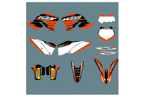 Kit adesivi compatibile con per KTM SX 125 200 250 300 350 450 2007 2010 - MXPKAD13489