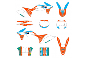 Kit adesivi compatibile con per KTM SX 125 200 250 300 350 450 2013 2016 - MXPKAD13495