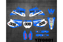 Aufkleber Satz kompatibel mit per YAMAHA YZF 250 450 2006 - 2009 - MXPKAD13538
