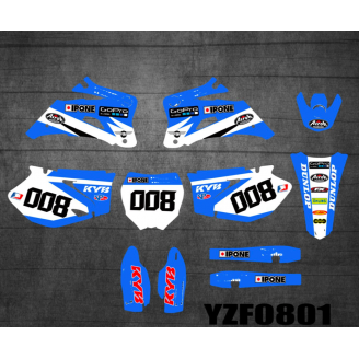 Kit adesivi compatibile con per YAMAHA YZF 250 450 2006 - 2009 - MXPKAD13538