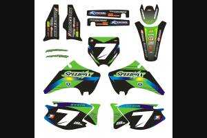 Aufkleber Satz kompatibel mit per KAWASAKI KX 125/250 Polysport Restyling 2003 - 2008 - MXPKAD13655