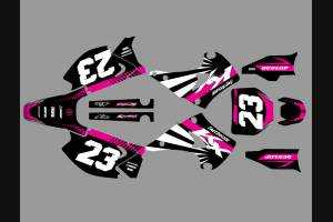 Kit adesivi compatibile con per KAWASAKI KX 125/250 Polysport Restyling 2003 - 2008 - MXPKAD13748