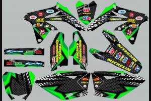 Sticker set compatible with per KAWASAKI KXF 450 2006 - 2008 - MXPKAD13751