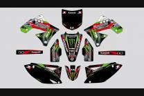 Aufkleber Satz kompatibel mit per KAWASAKI KXF 450 2009 - 2011 - MXPKAD13752