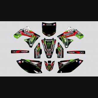 Kit Autocollants compatible avec per KAWASAKI KXF 450 2009 - 2011 - MXPKAD13752