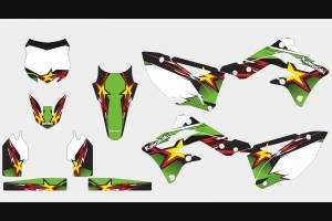 Kit adesivi compatibile con per KAWASAKI KX 500 1988 - 2004 - MXPKAD13758