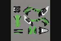 Kit Autocollants compatible avec per KAWASAKI KXF 450 2019 - 2021 - MXPKAD13666