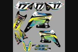 Kit Autocollants compatible avec per SUZUKI RMZ 250 2004 - 2006 - MXPKAD13765