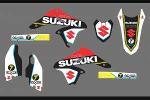 Kit de pegatinas compatible con per SUZUKI RMZ 250 2010 - 2017 - MXPKAD13770