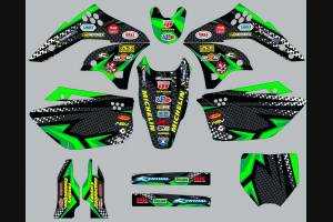 Kit Autocollants compatible avec per KAWASAKI KXF 250 2006 - 2008 - MXPKAD13657