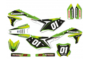 Kit adesivi compatibile con per KAWASAKI KXF 450 2016 - 2018 - MXPKAD13952
