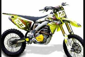 Kit Autocollants compatible avec per SUZUKI RMZ 450 2008 - 2017 - MXPKAD13782