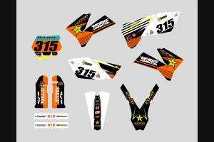 Kit Autocollants compatible avec per KTM SX 125 200 250 300 350 450 2004 2006 - MXPKAD14012