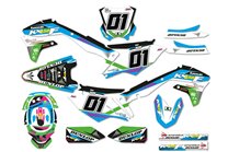 Kit Autocollants compatible avec per KAWASAKI KXF 450 2016 - 2018 - MXPKAD14067