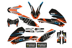 Kit adesivi compatibile con per KTM 690 SMC 2008-2011 - MXPKAD14087