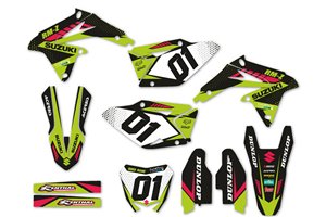 Kit Autocollants compatible avec per SUZUKI RMZ 450 2008 - 2017 - MXPKAD14110