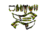 Kit Autocollants compatible avec per KAWASAKI KXF 450 2019 - 2021 - MXPKAD14114