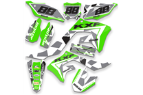 Kit Autocollants compatible avec per KAWASAKI KXF 450 2019 - 2021 - MXPKAD14122