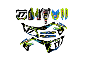 Kit Autocollants compatible avec per KAWASAKI KXF 450 2019 - 2021 - MXPKAD14129