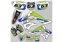 Kit Autocollants compatible avec per KAWASAKI KXF 250 2009 - 2012 - MXPKAD14175