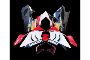 Carene stradali in abs verniciate per Ducati Panigale V4 V4S per scarico Akrapovic 2020 - 2021 - MXPCAV12786