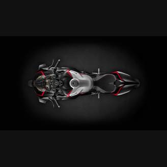 Carene stradali in abs verniciate per Ducati Panigale V4 V4S per scarico Akrapovic 2020 - 2021 - MXPCAV12832