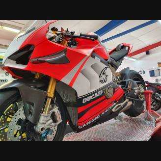 Carenados en abs pintados para la calle compatible con Ducati Panigale V4R para escape Akrapovic - MXPCAV11937