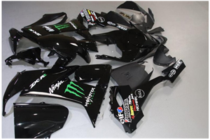 Carene stradali in abs verniciate compatibili con Kawasaki ZX10R 2008 - 2009 - MXPCAV14359