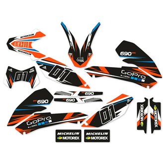 Kit adesivi compatibile con per KTM 690 SMC 2008-2011 - MXPKAD14397