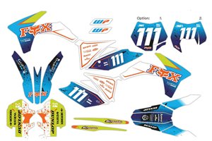 Kit adesivi compatibile con per KTM SX 125 200 250 300 350 450 2013 2016 - MXPKAD14399