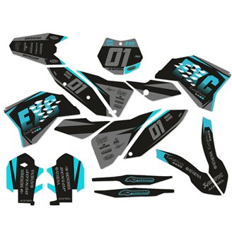 Kit adesivi compatibile con per KTM SX 125 200 250 300 350 450 2007 2010 - MXPKAD14405