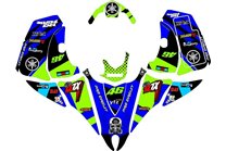 Aufkleber Satz kompatibel mit per YAMAHA QUAD YFZ 450 R 2018 - 2019 - MXPKAD14528 2